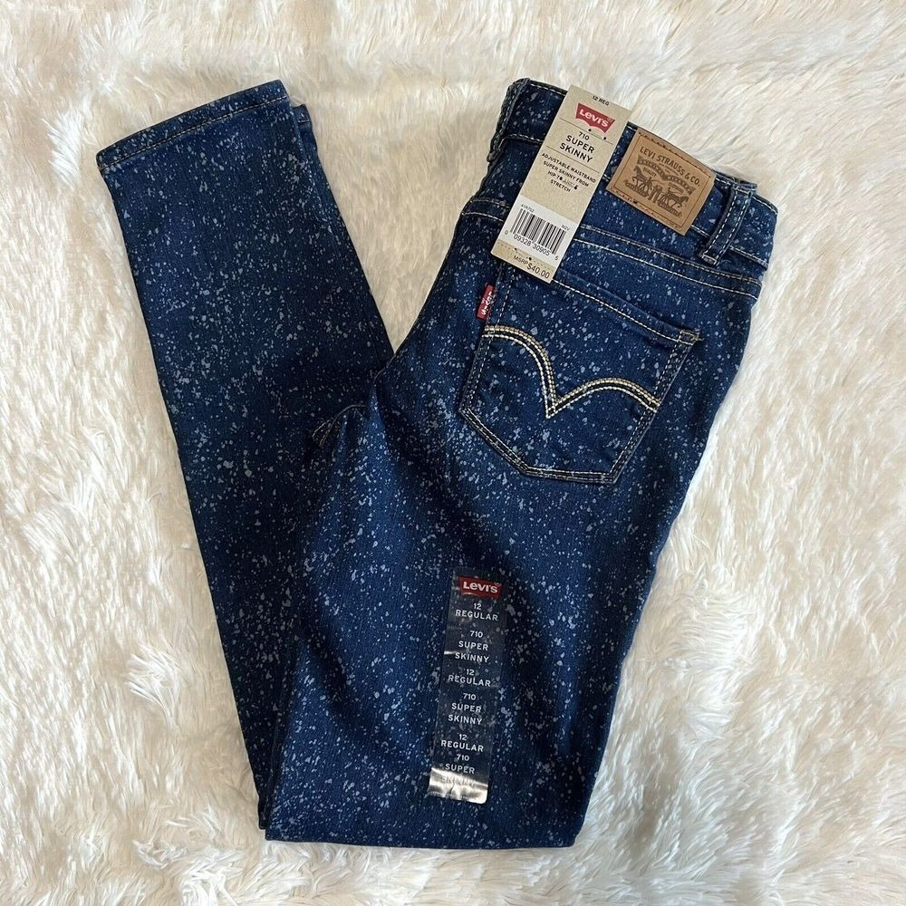 LEVI'S 710 Girl Jeans Super Skinny ‎ Size 12 REG Stretch Adjustable Waistband